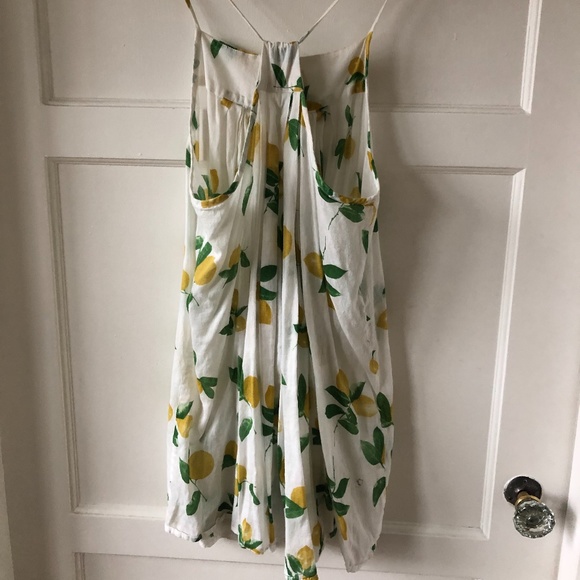 Sheer beach oversized cover up mini lemon dress - Picture 4 of 7